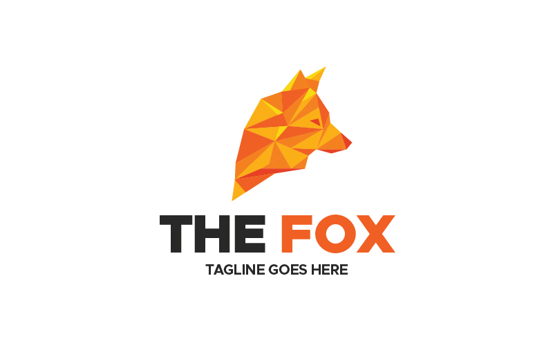 Fox Low Polygon Logo Template
