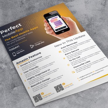 App Flyertemplateflyerpsdappapplicationdesignandroid Corporate Identity 178360