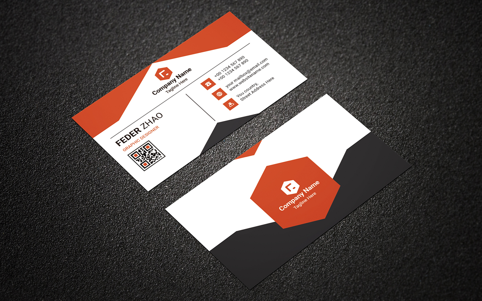 Simple business card design Cororate Identity Template