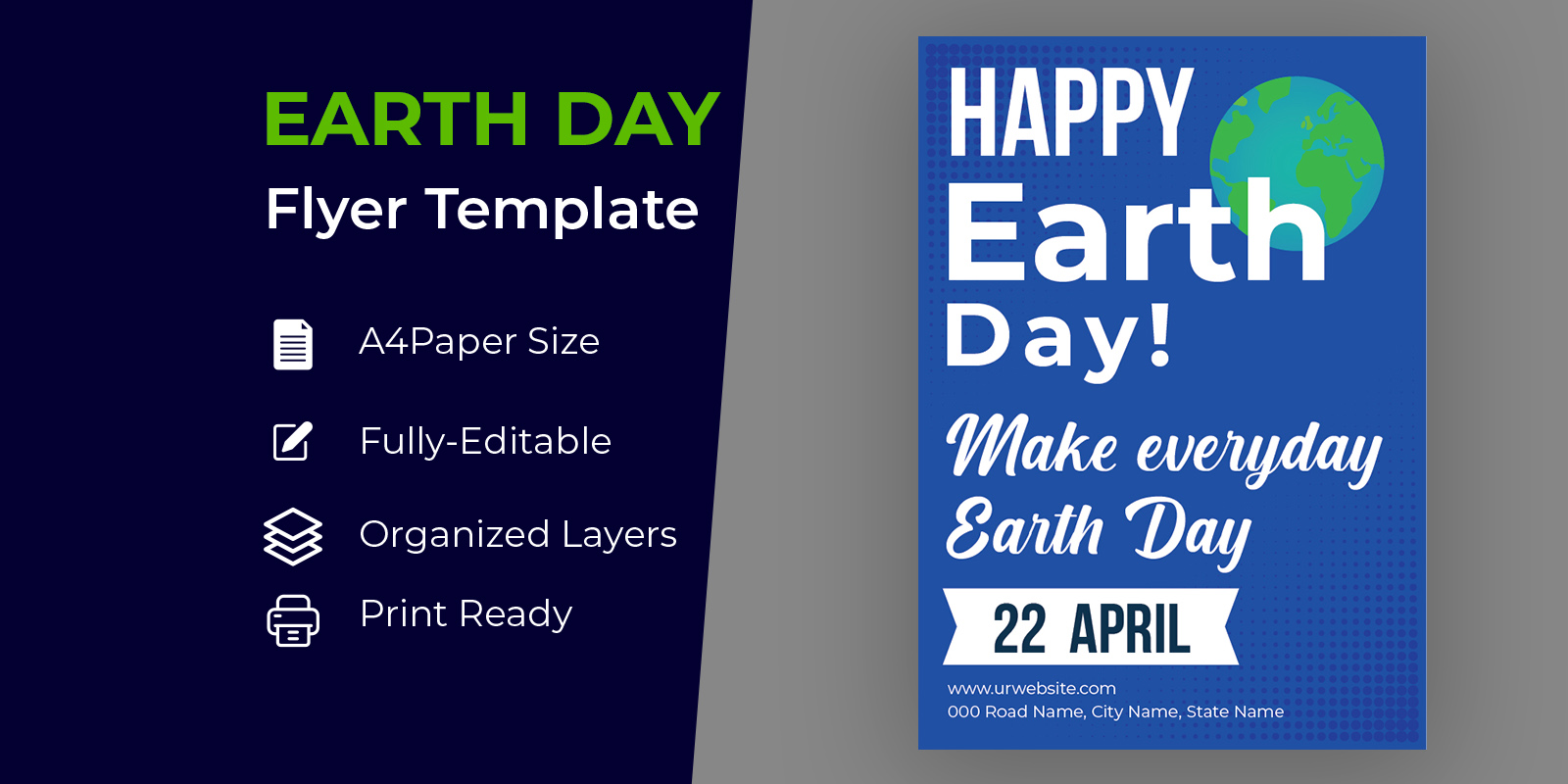 International Earth Day Brochure Design Corporate identity template