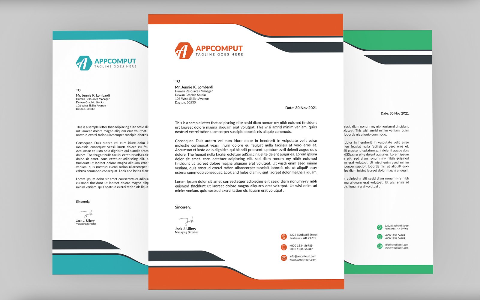 Business Corporate Letterhead Corporate identity template