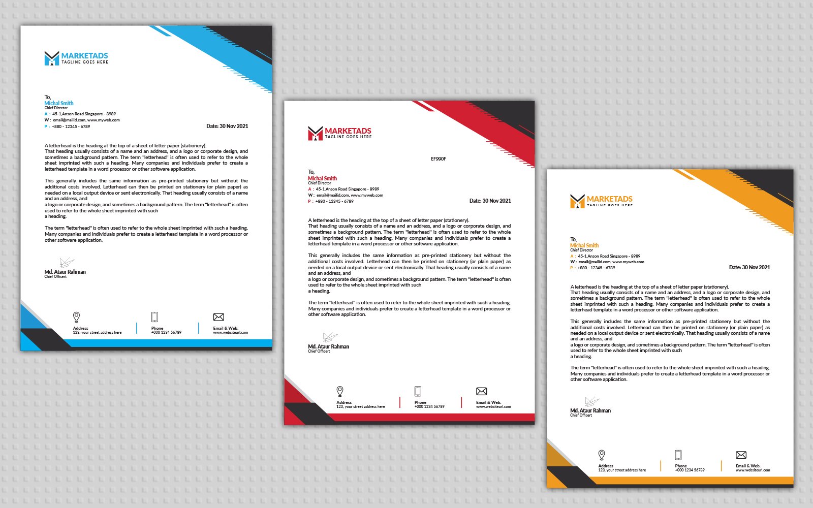 Business Entity Letterhead Corporate identity template