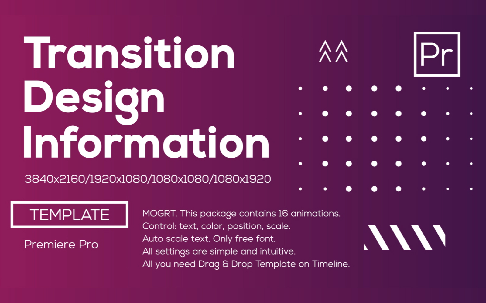 Info Transitions Motion Graphics Template