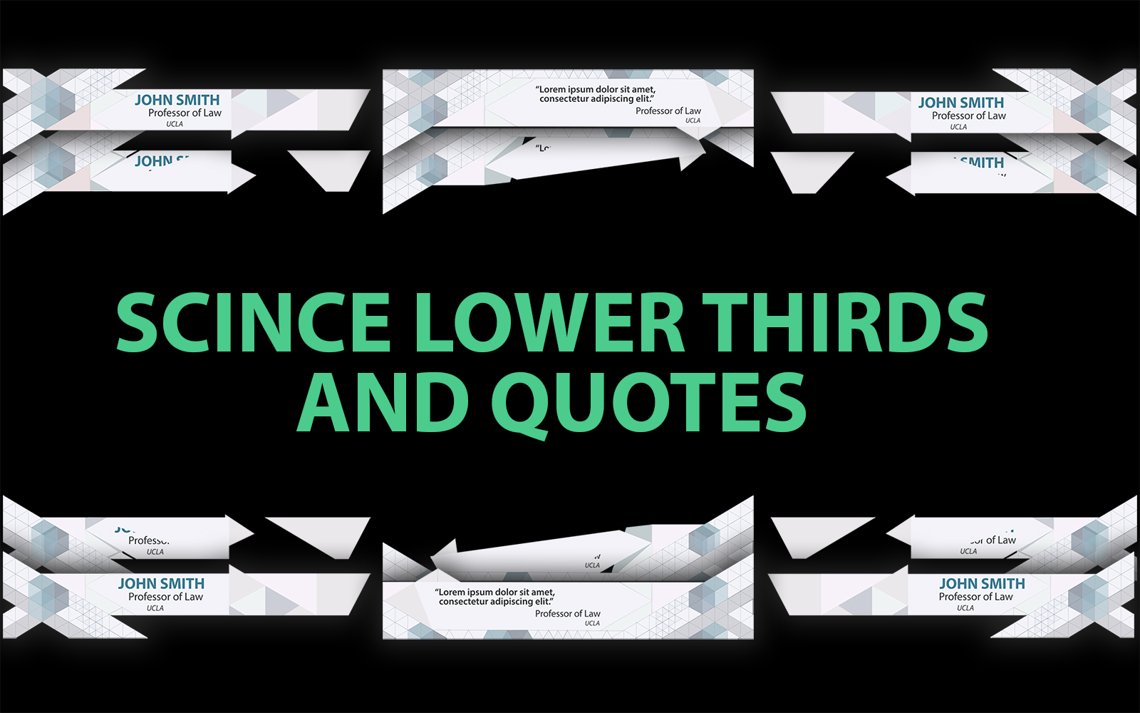 Scince Lower Thirds and Quotes Motion Graphics Template