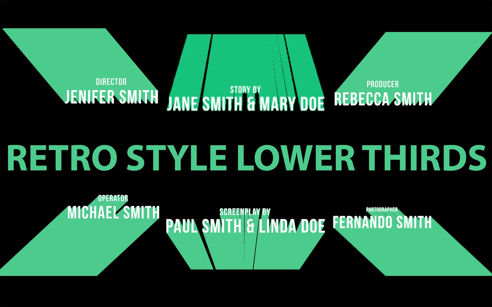 Retro Style Lower Thirds Motion Graphics Template