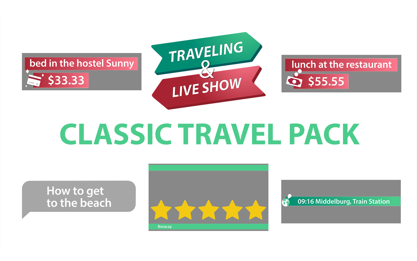 Classic Travel Pack Motion Graphics Template