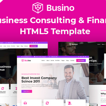 Consulting Finance Responsive Website Templates 178467