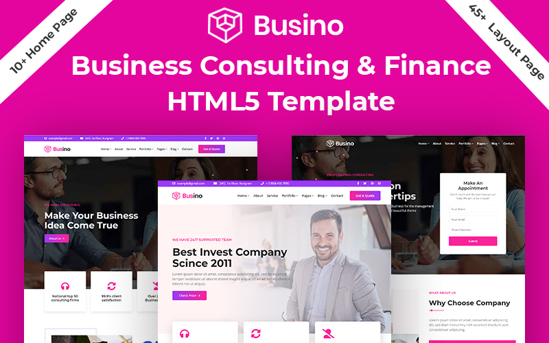 Busino - Business Consulting & Finance HTML5 Template