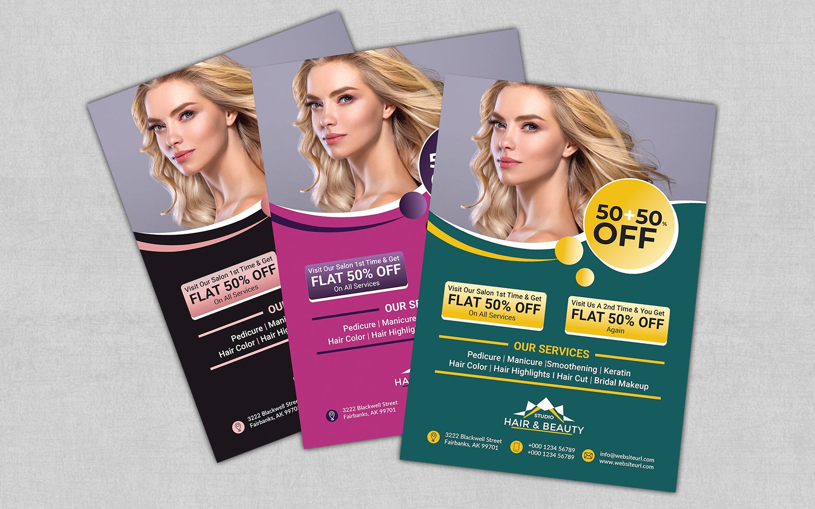 Hair & Beauty Salon Flyer Template