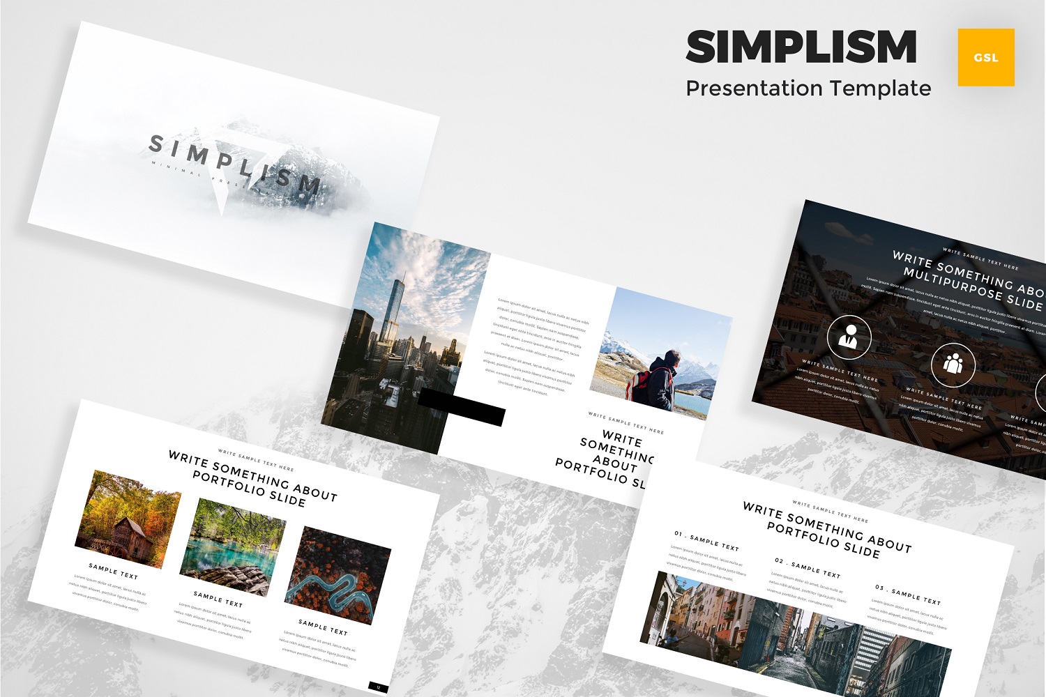Simplism - Minimal Google Slides Template