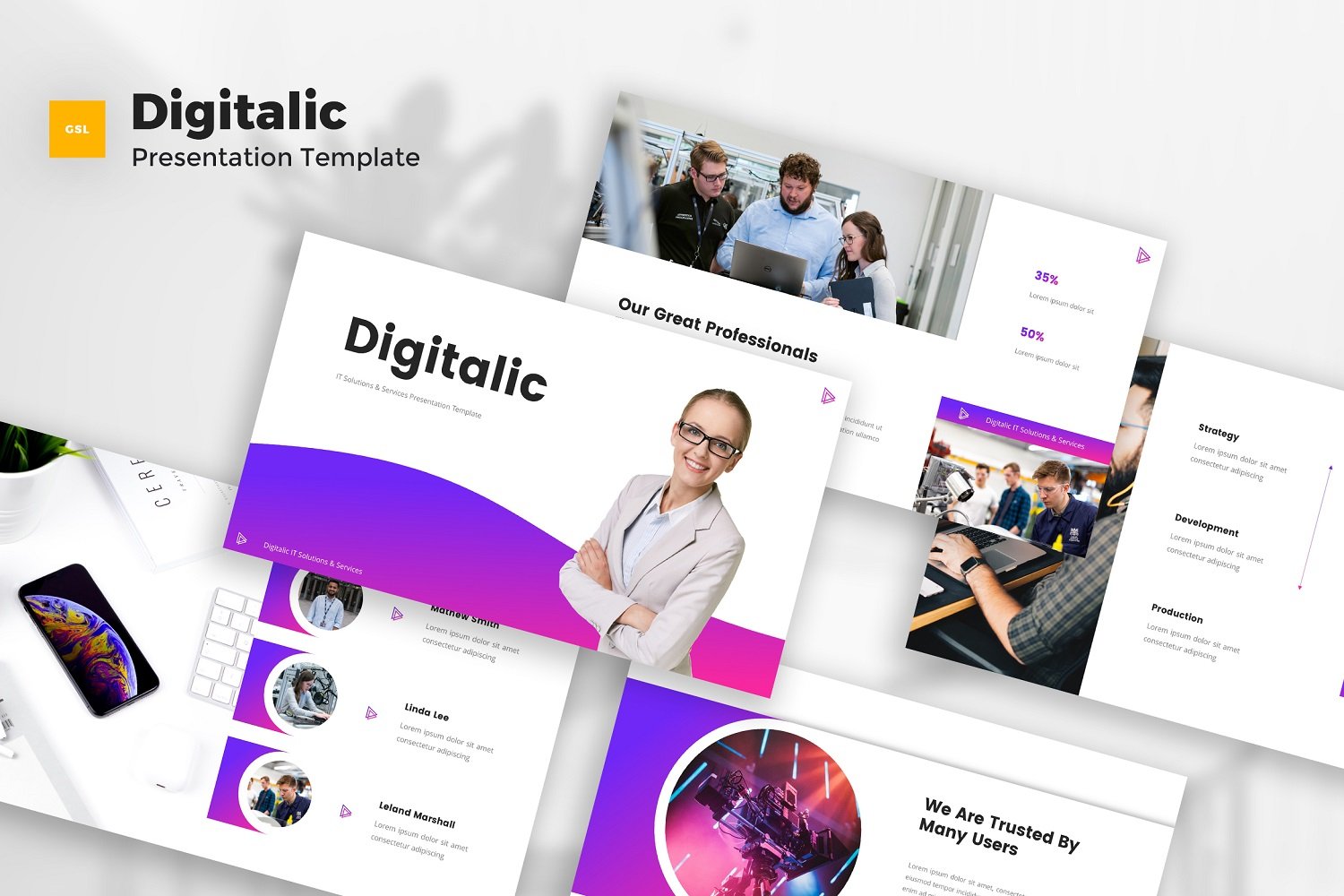 Digitalic - IT Solutions & Services Google Slides Template