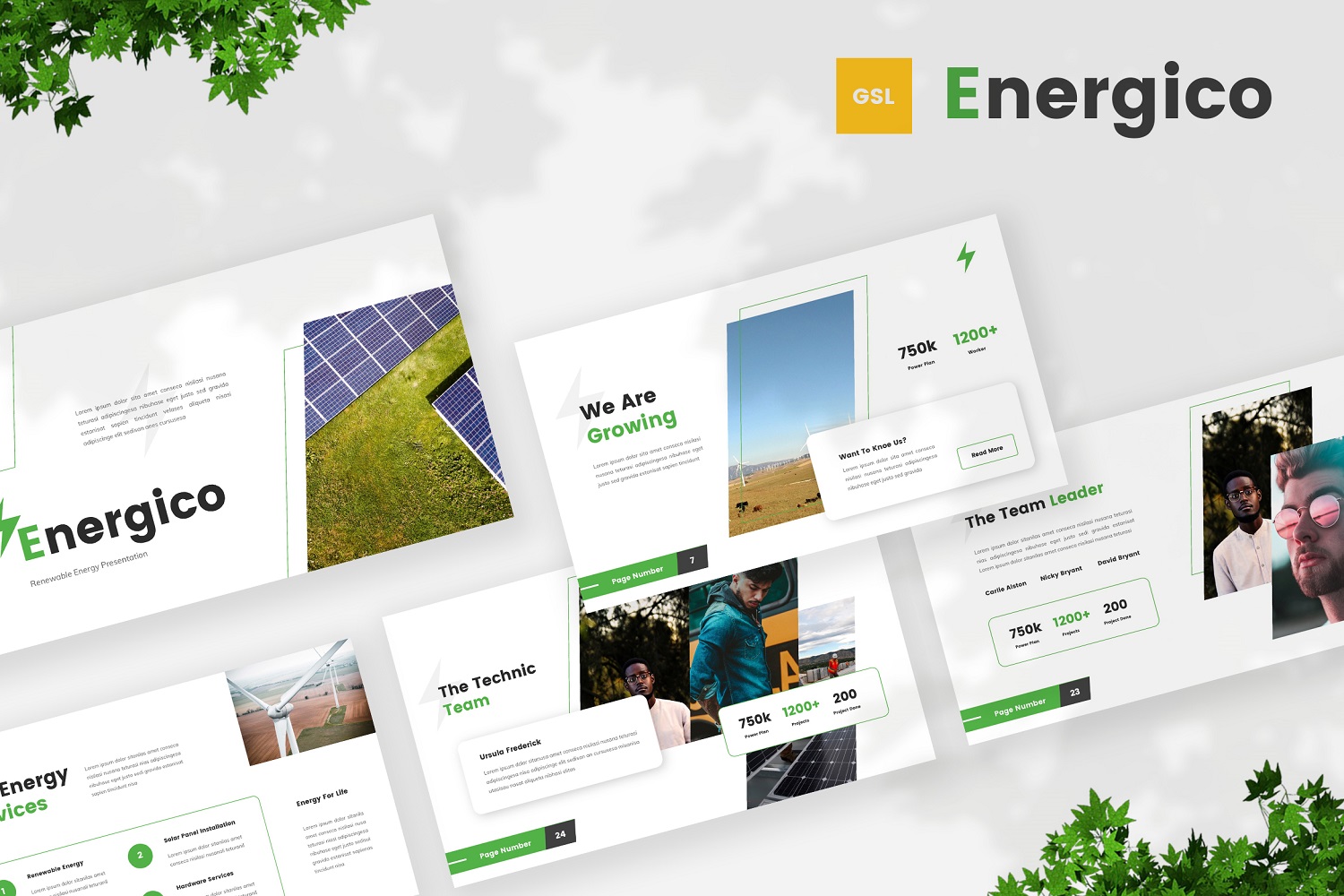 Energico - Renewable Energy Google Slides Template