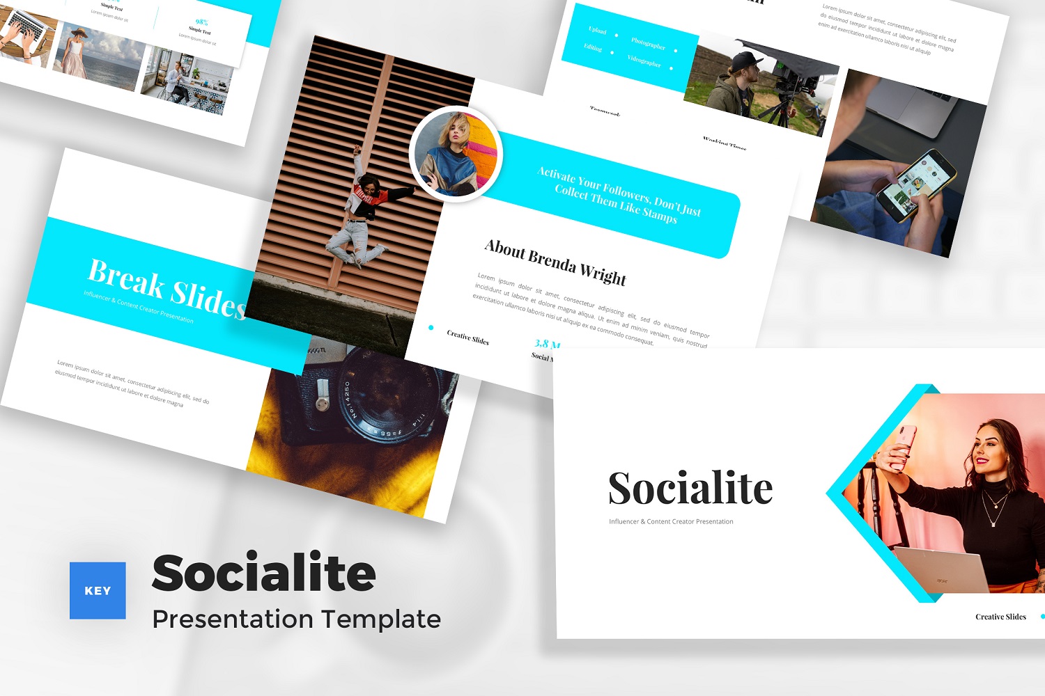 Socialite - Influencer & Content Creator Keynote Template