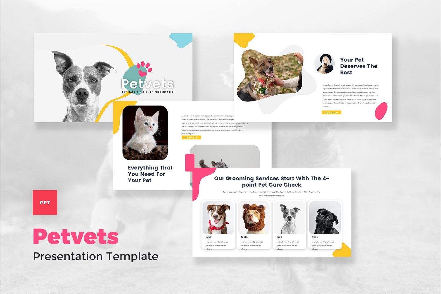 Petvets - Pet Care & Pet Shop PowerPoint Template