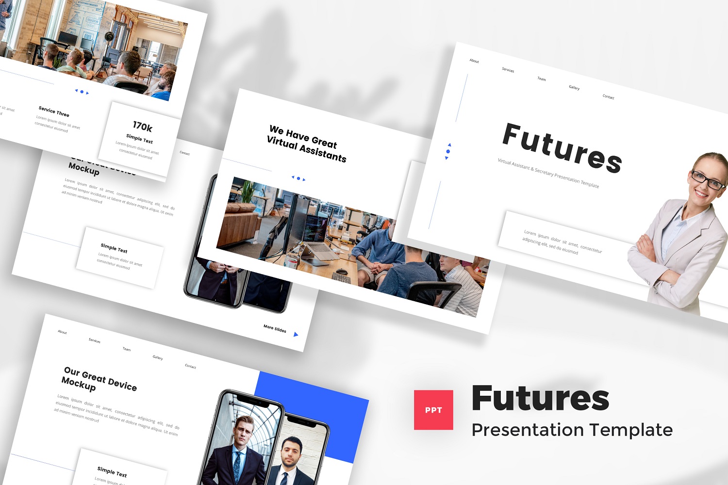 Futures - Virtual Assistant & Secretary Powerpoint Template