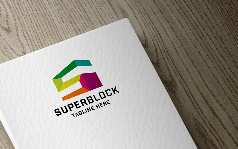 Super Block Letter S Logo template