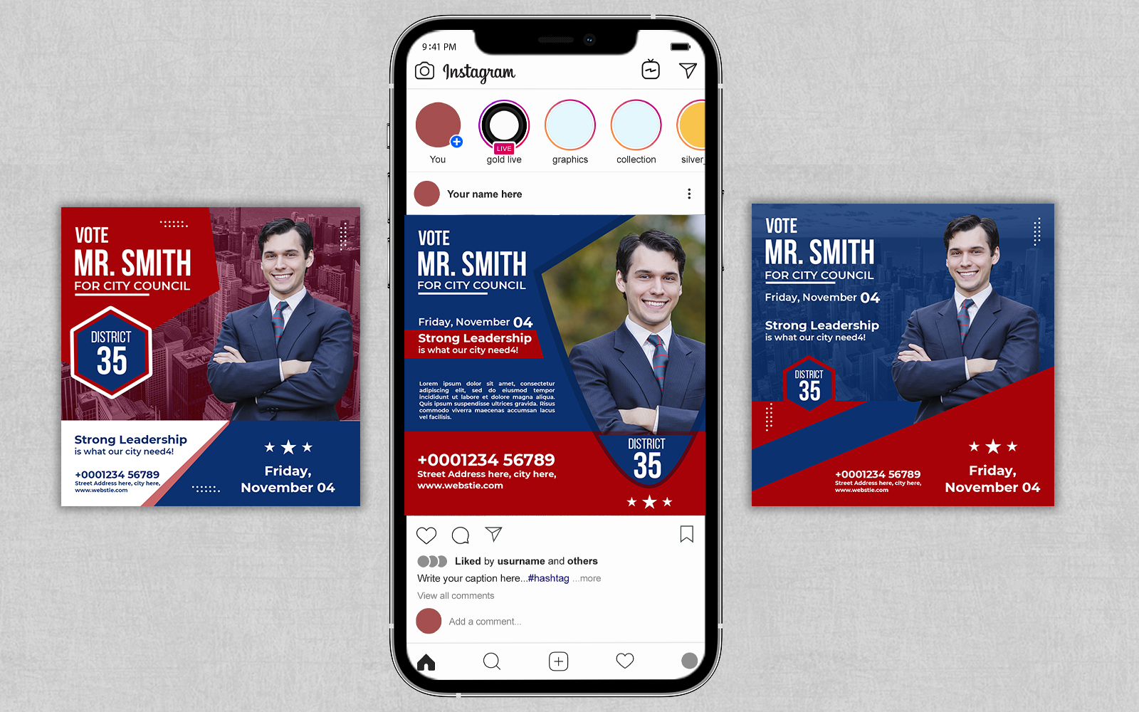 Election Social Media Post Template