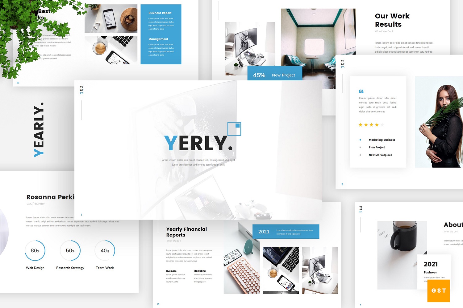 Yerly - Annual Report Google Slides
