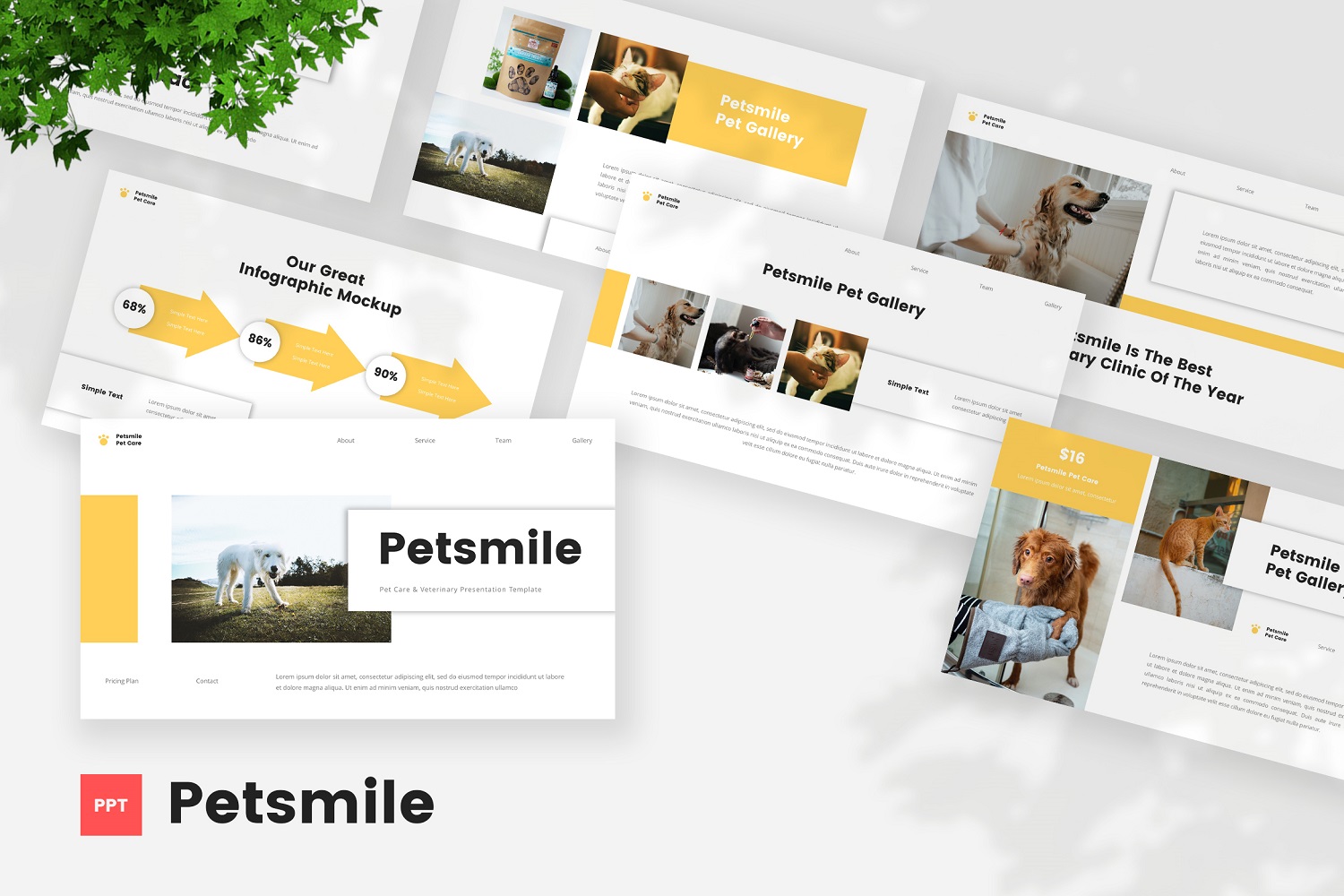 Petsmile - Pet Care & Vetenary Powerpoint Template
