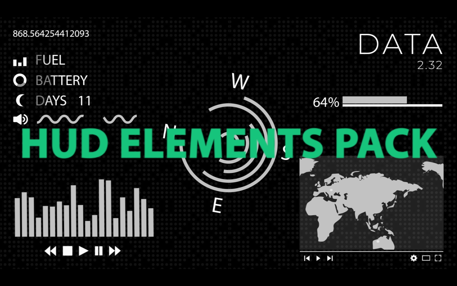 HUD Elements Pack Motion Graphics Template