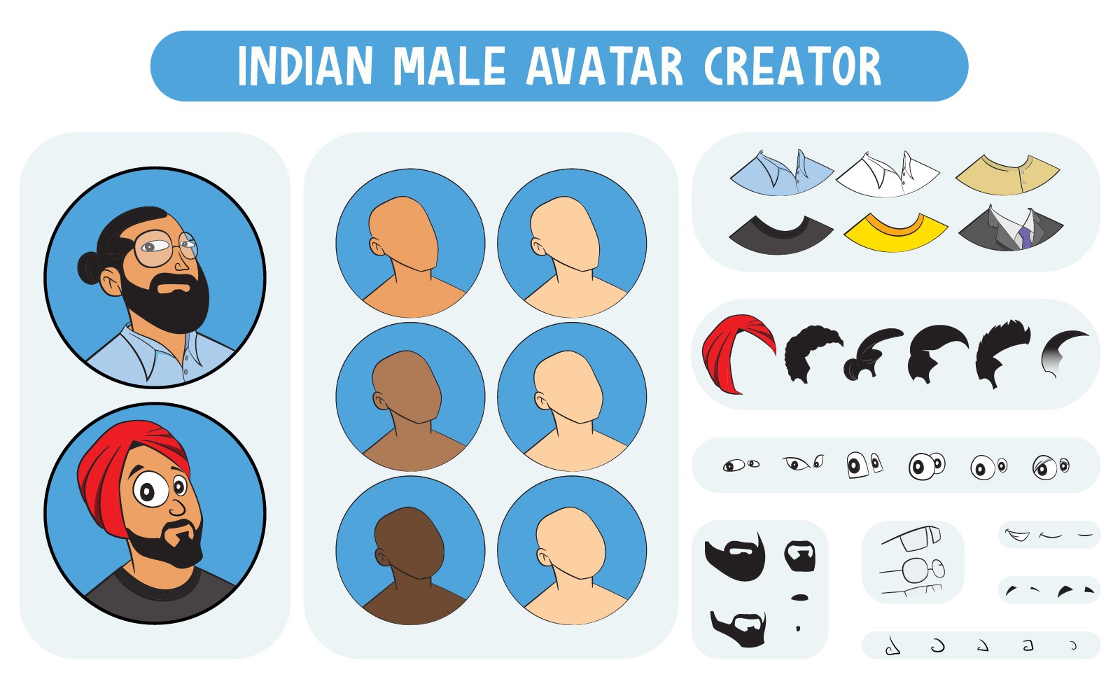 Free Vector  Male avatar creator