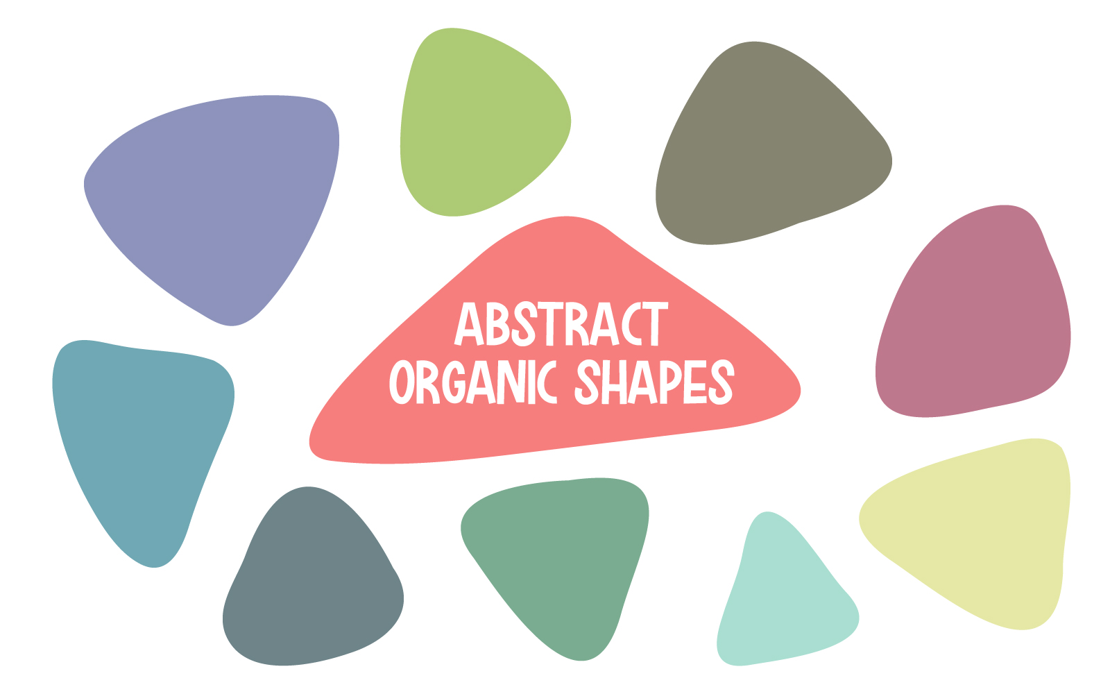 10 Abstract Organic Triangle Shapes for Background Vector Graphic Pack