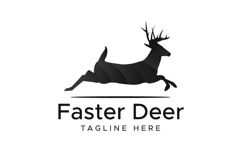 Faster Deer Logo Template