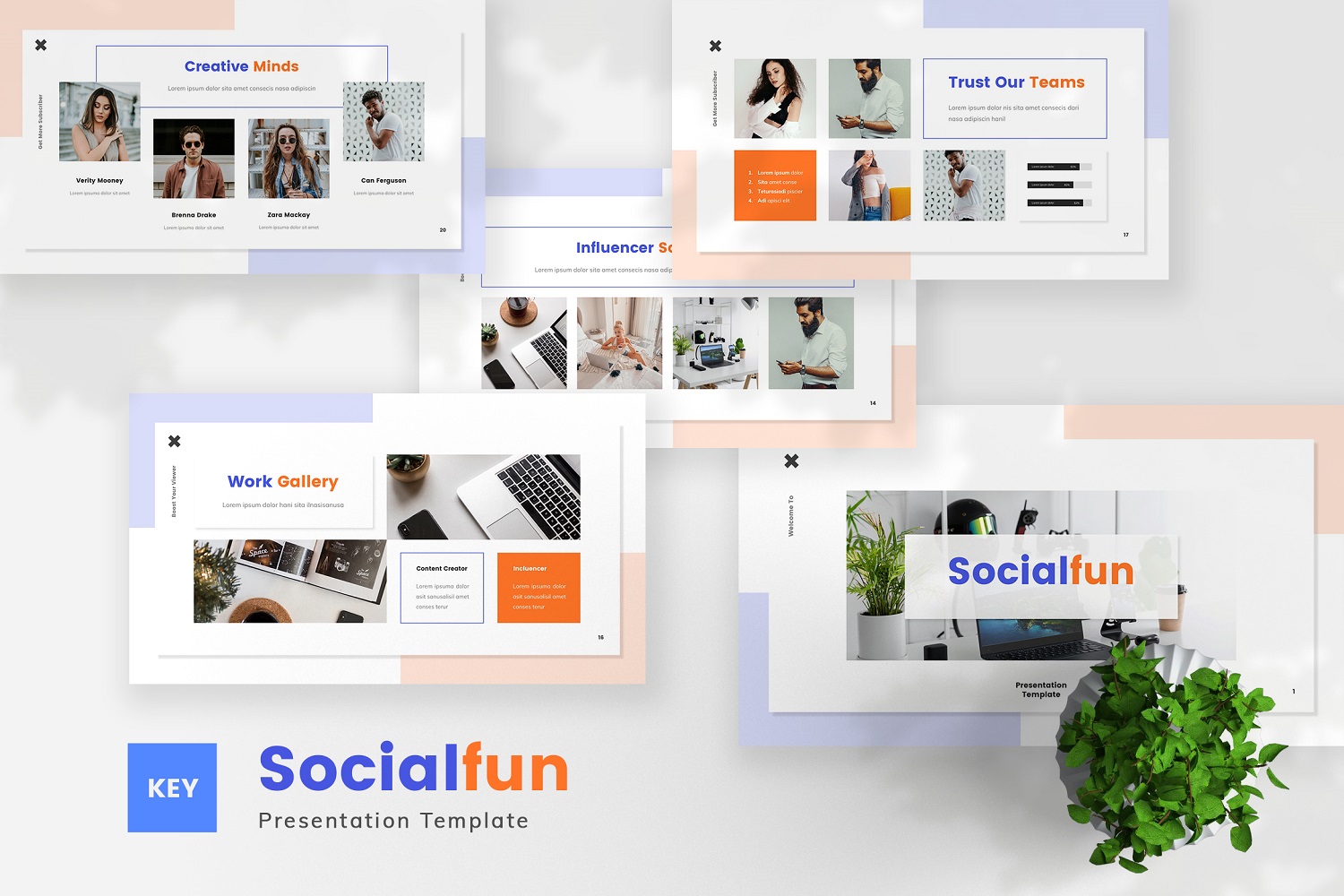 Socialfun - Social Media Keynote Template