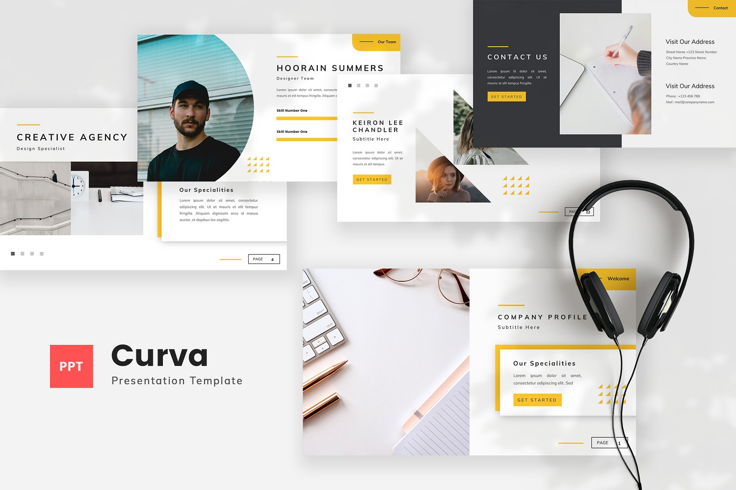 Curva - Creative Company Profile Powerpoint Template