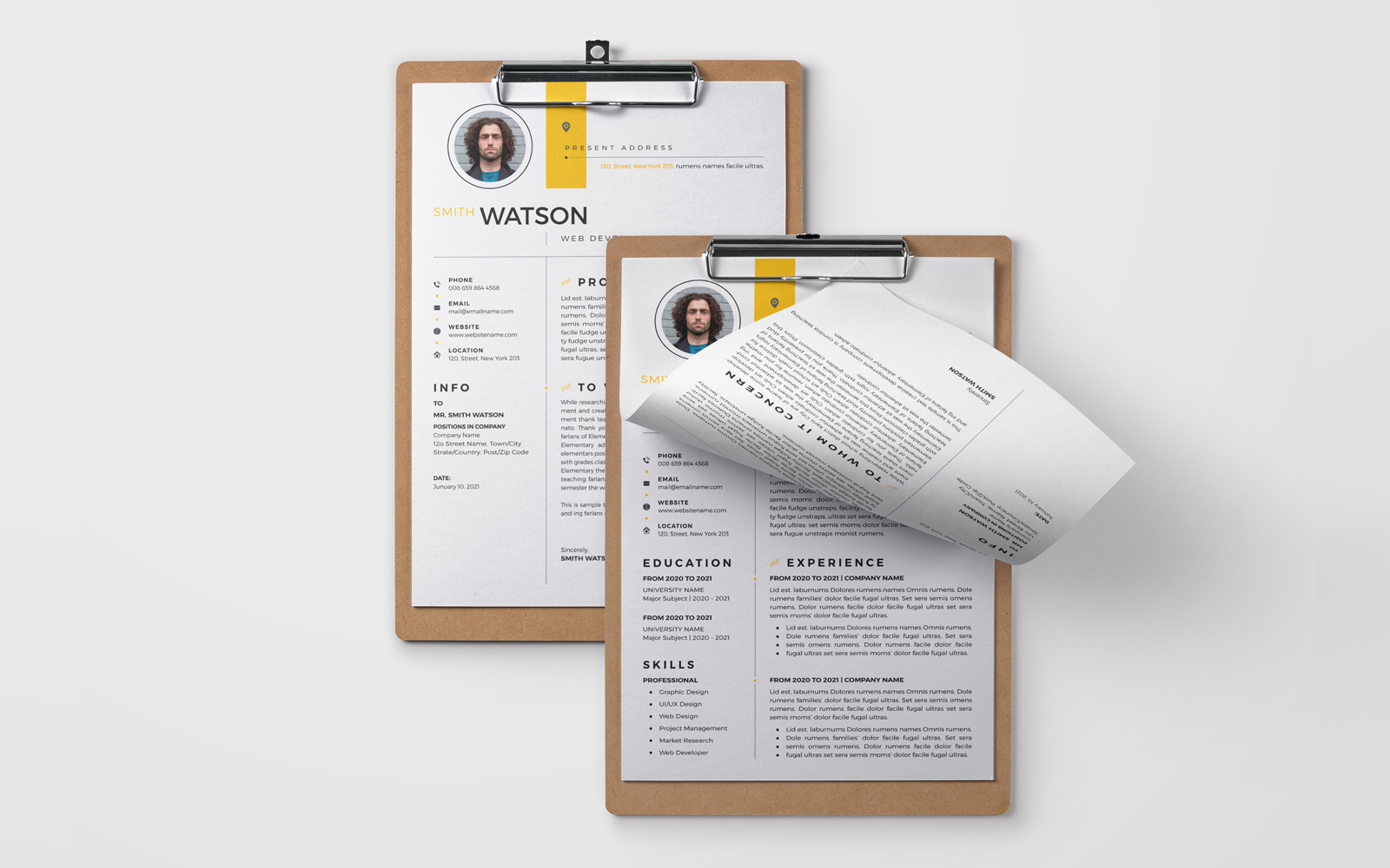 Smith Watson – CV Design for a Web Developer Printable Resume Templates