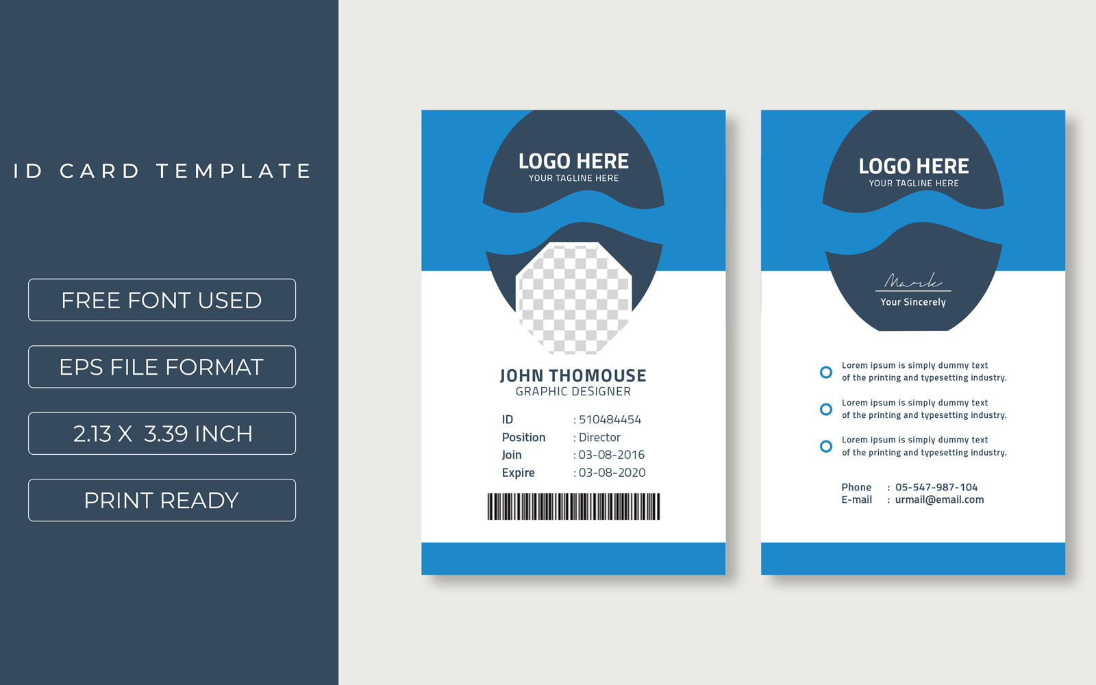 Graphic Designer ID Card Design