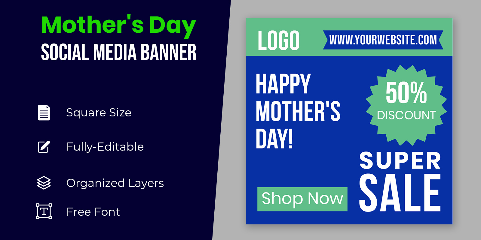 Mothers Day Social Media Banner Design