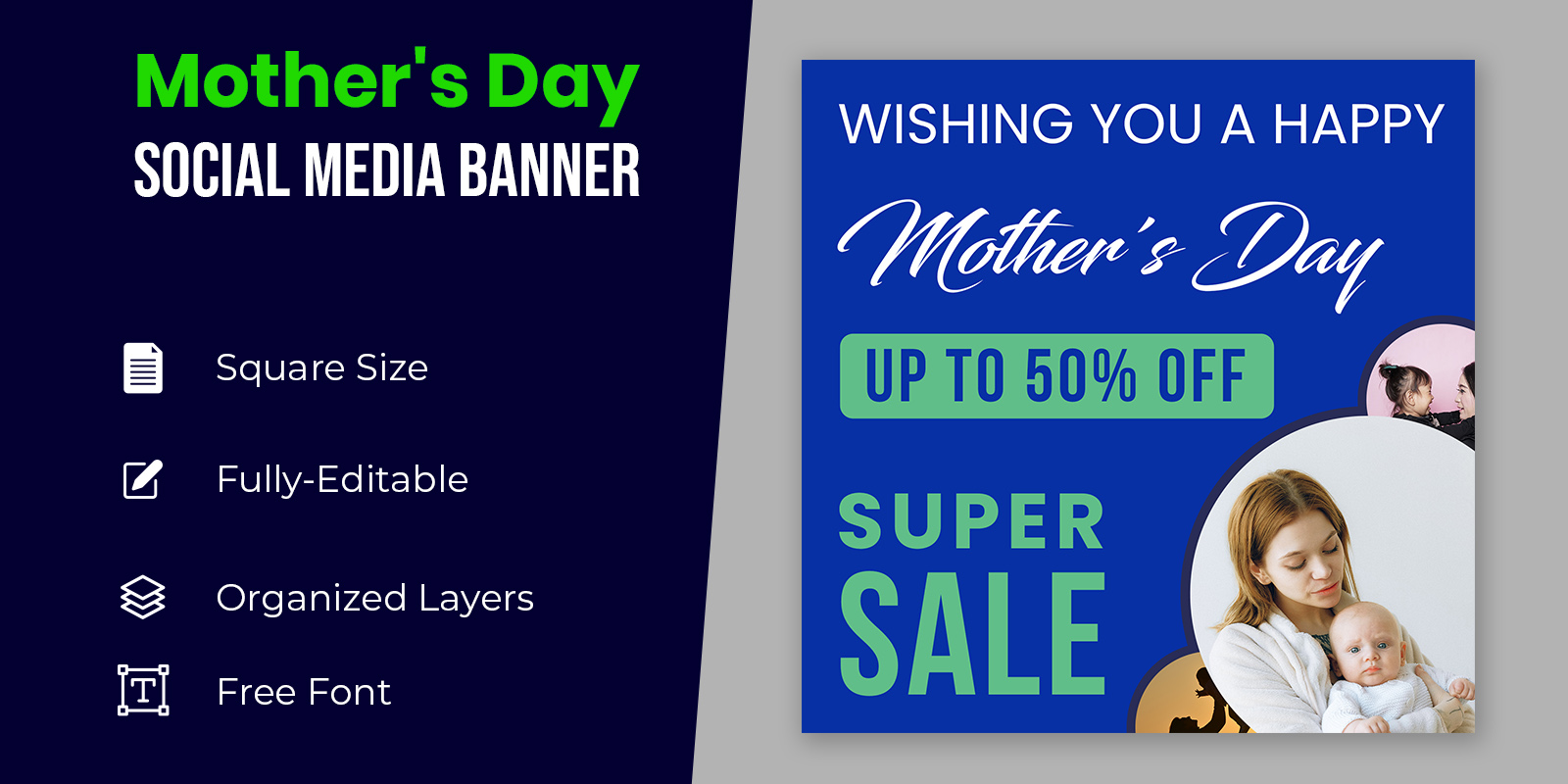 Happy Mothers Day Banner Design