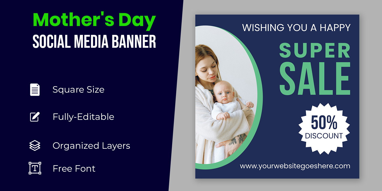 Mothers Day Social Media Sale Banner Design
