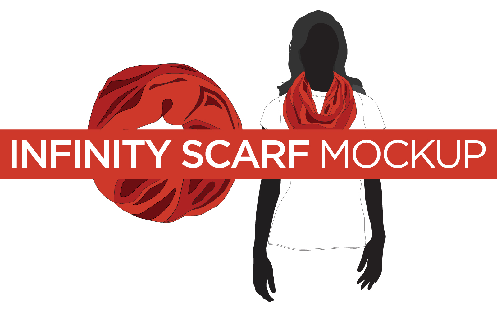 Infinity Scarf - Vector Template Mockup