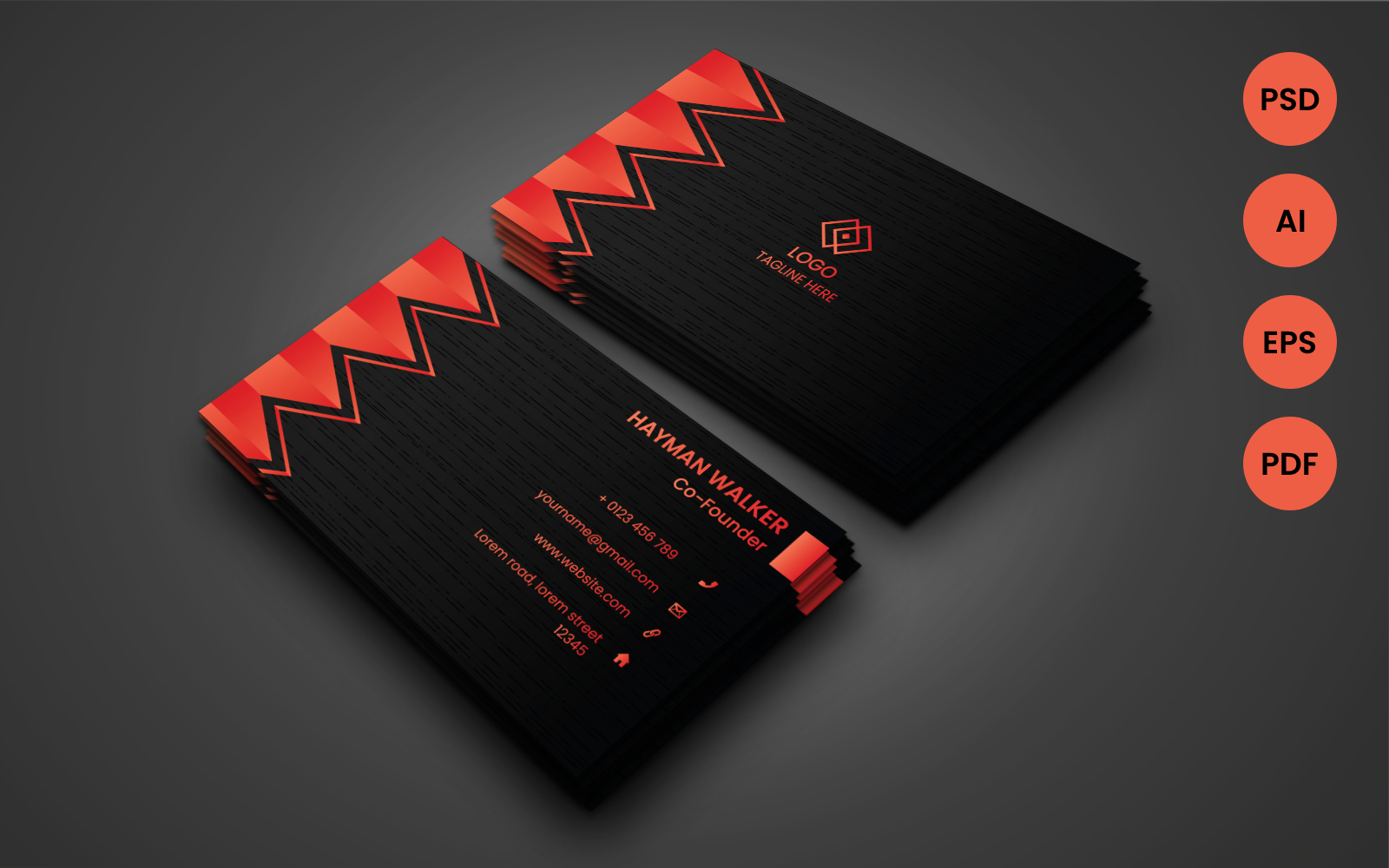 Creative Geometric Business Card - Corporate Identity Template