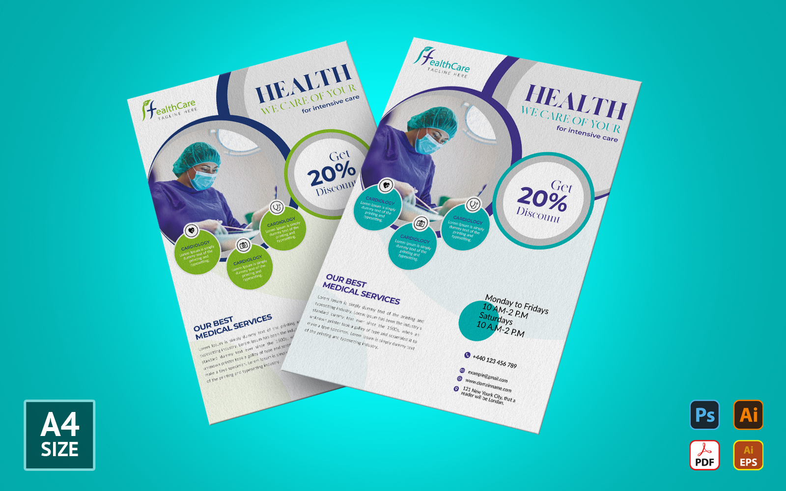 Medical Healthcare Flyer Design - Corporate Identity Template