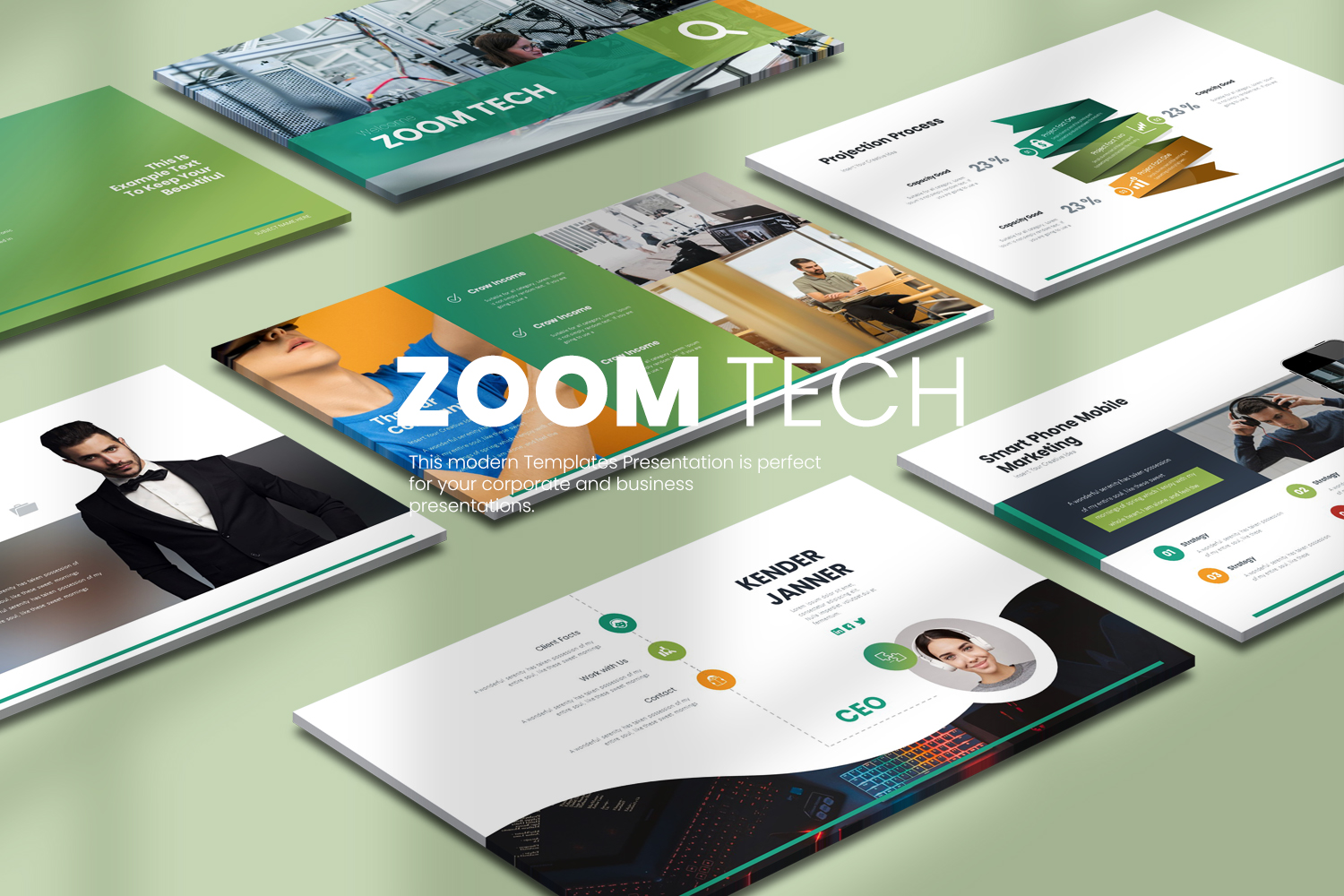 Zoom Tech Google Slide Templates