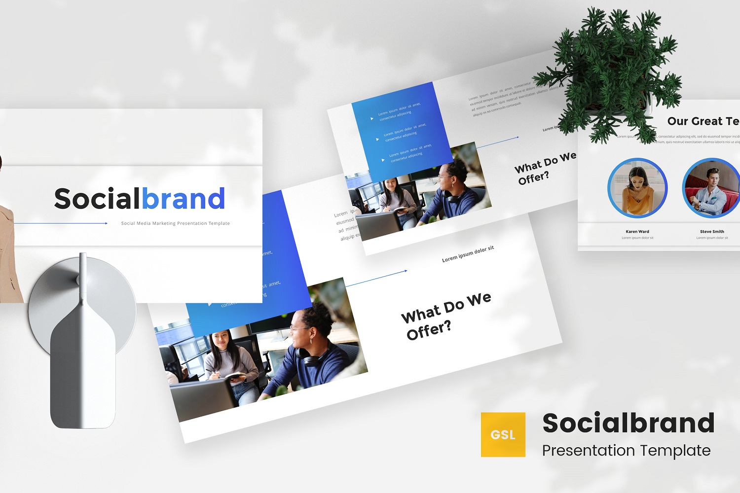 Socialbrand - Social Media Google Slides Template