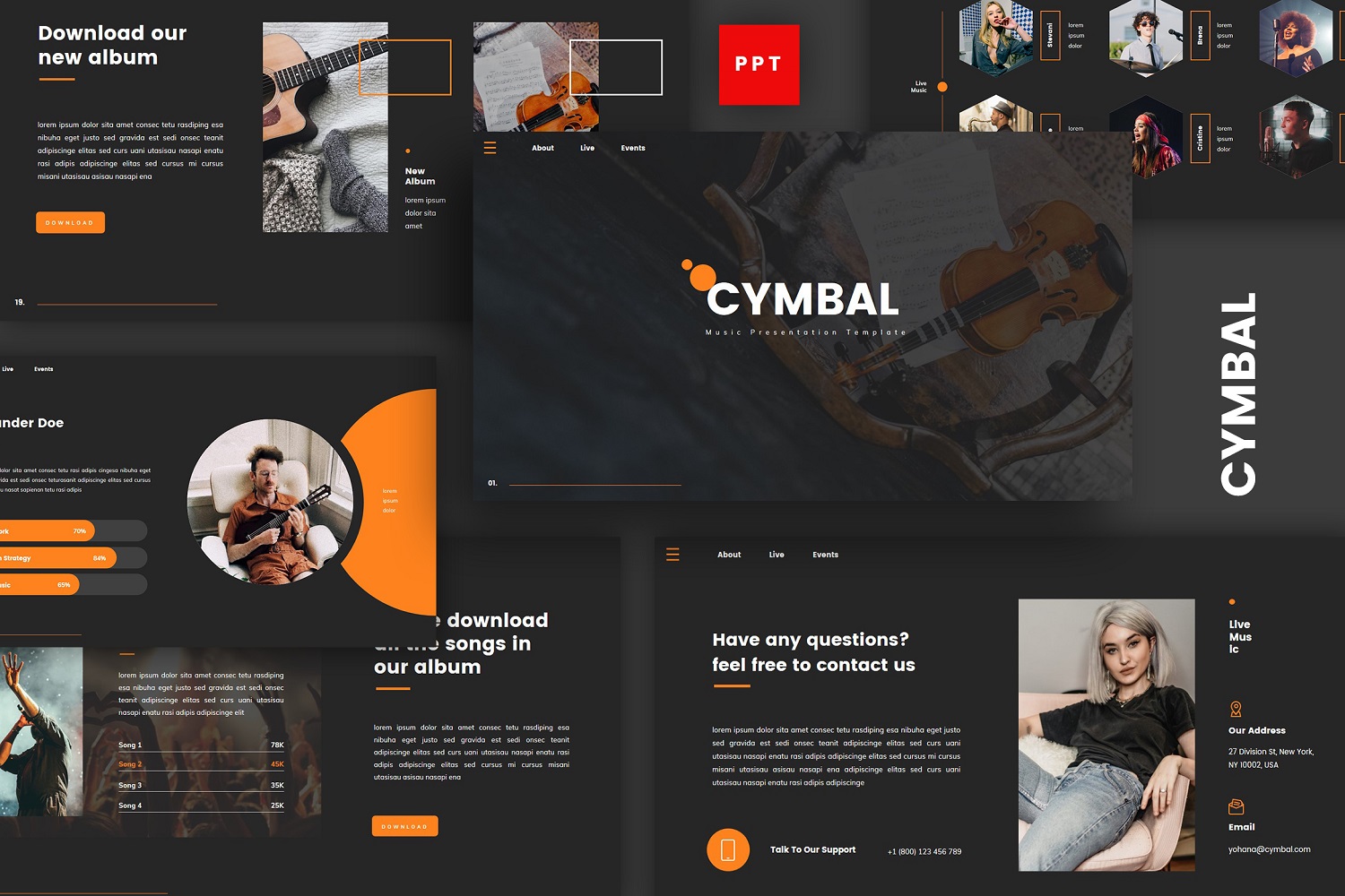 Cymbal - Music Powerpoint Template