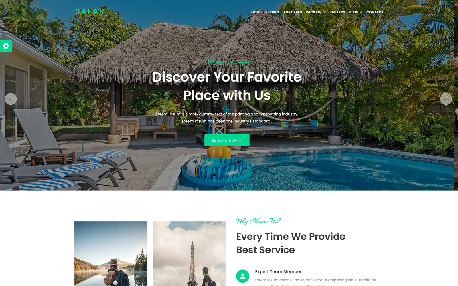 Safar - Tour and Travel Agency Landing Page Template