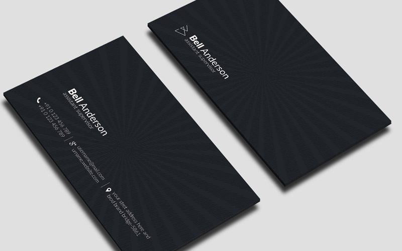 Creative Minimalst Back Color Business Card Vol_ 89