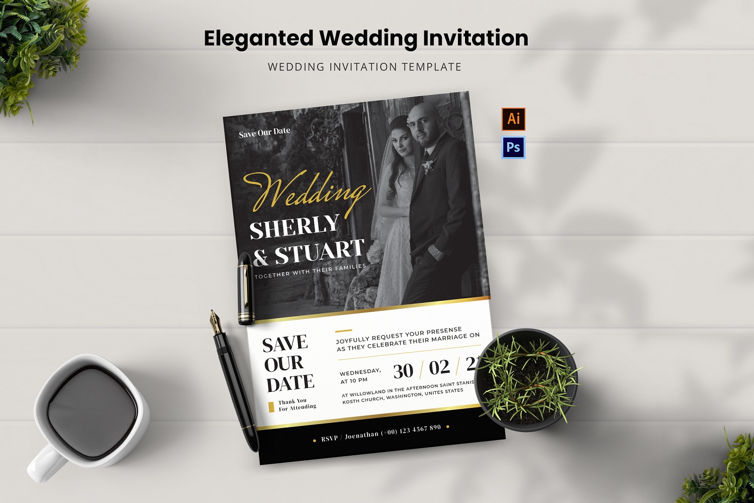 Eleganted Wedding Invitation