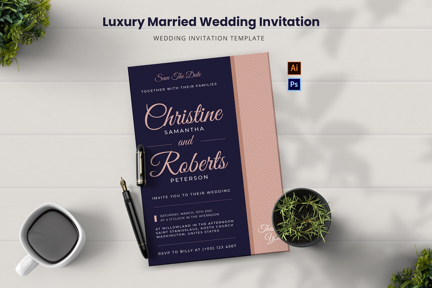Luxury Married Wedding Invitation