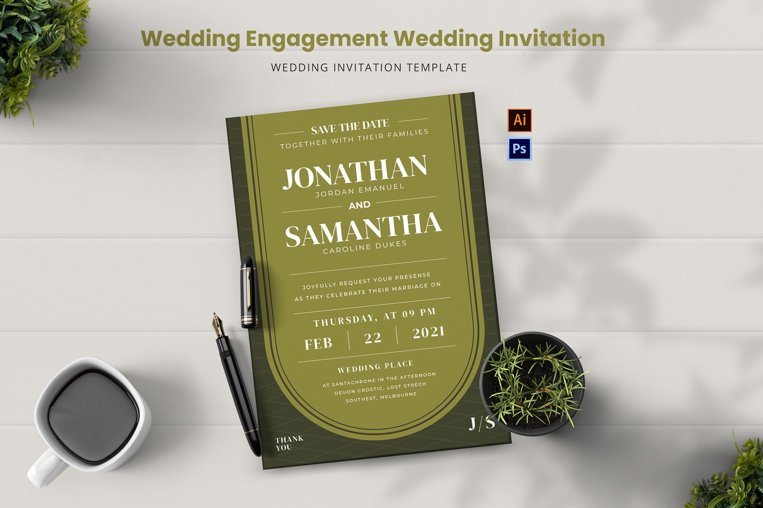 Wedding Engagement Wedding Invitation