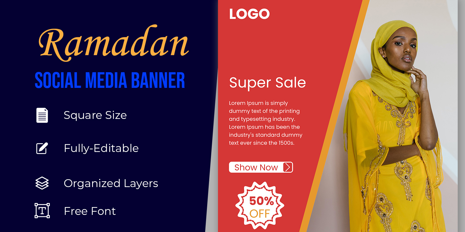 Ramadan Sale Social Media Post Template Banners Ad