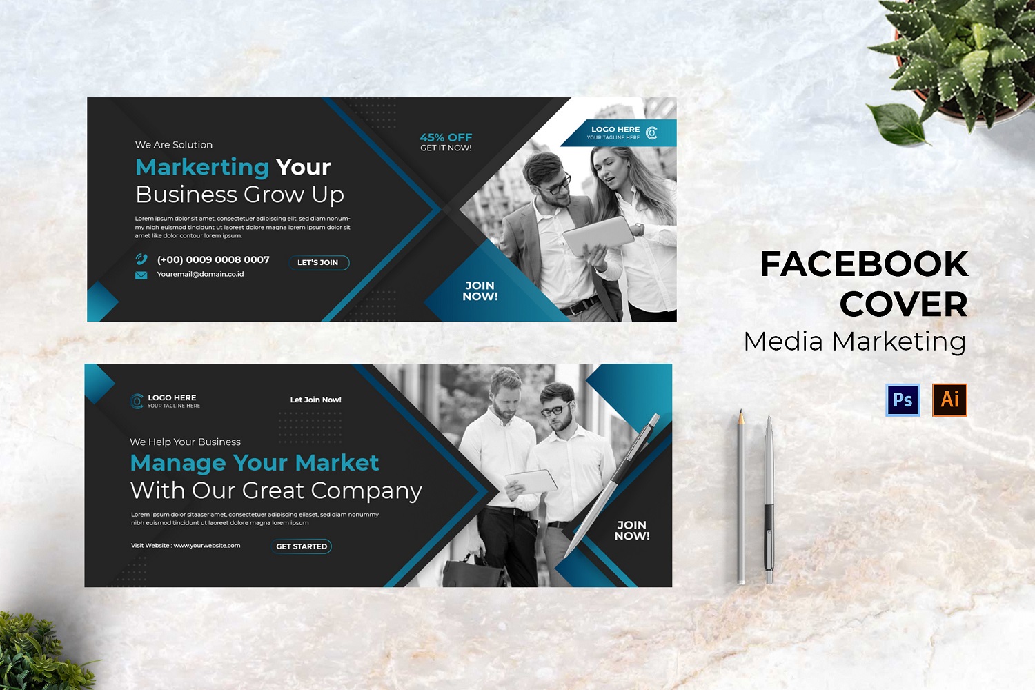 Media Marketing Facebook Cover Social Media