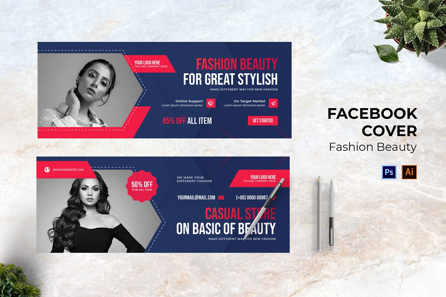 Fashion Beauty Facebook Cover Social Media