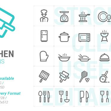 Cook Utensil Icon Sets 179898