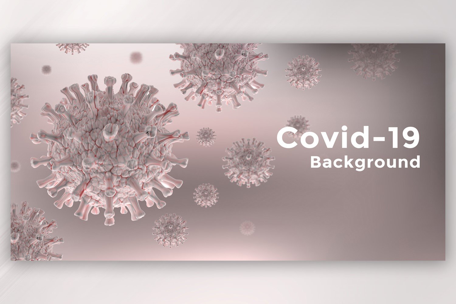 Coronavirus Cell in Microscopic View Banner Illustration